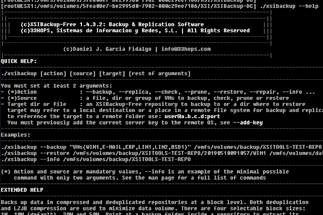 xsibackup: Backup con “ESXi Free”