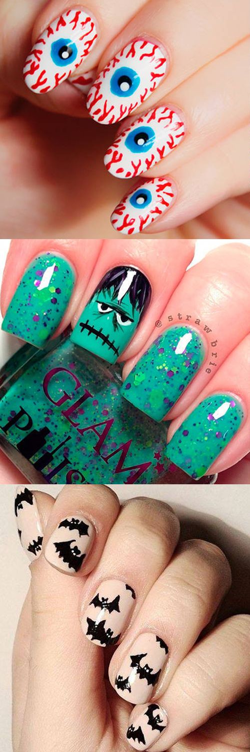 halloween nail art ideas for a cute-but-creepy mani