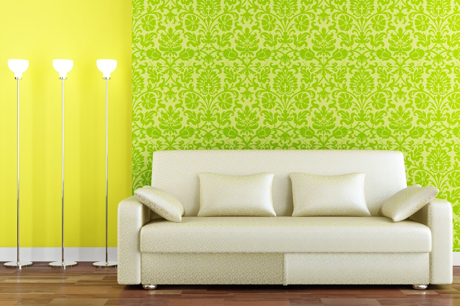 Wallpaper Warna  Kuning Cerah  Untuk Ruang Tamu INOVASI RUMAH