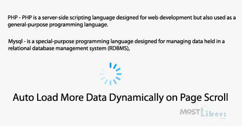 Auto Load More Data Dynamically on Page Scroll Using JQuery and PHP