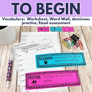 Start with vocabulary before teaching middle school students how to write Argumentative Essays.