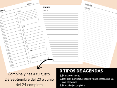 agenda, profesora, 2023, 2024, imprimible, editable, powerpoint, licencia comercial