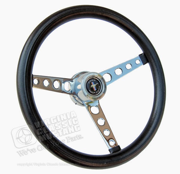 GT Classic Mustang Black Foam Steering Wheel