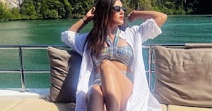 Kavya THapar bikini shorts sexy legs cury actress