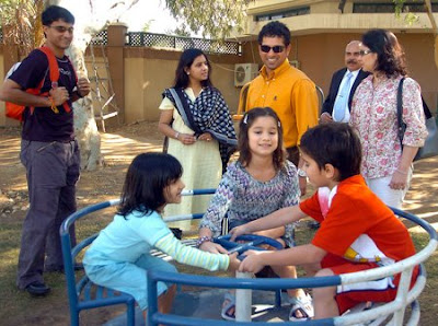 The first families of cricket  Sourav and Sachin along with children