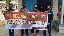 Deklarasi Damai, Polsek Cantigi Serukan Hindari Berita Hoax di Medsos