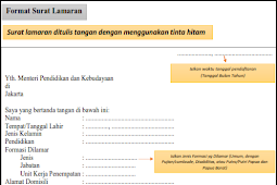 Surat Lamaran CPNS Kemendikbud 2019 Format Word