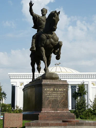 Statue of Timur in Tashkent, Uzbekistan