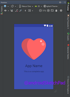 splash screen android SketchPad