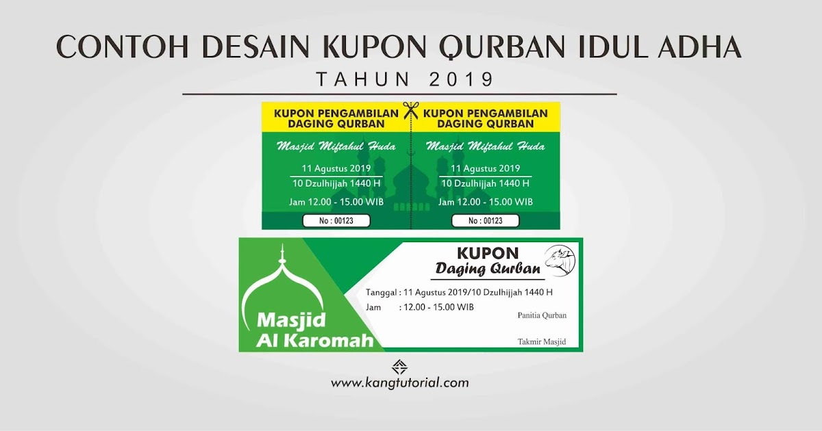 Download Contoh Desain Kupon Qurban 2022 Format CDR 