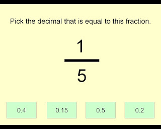 Convert 1/5 to a decimal © Katrena