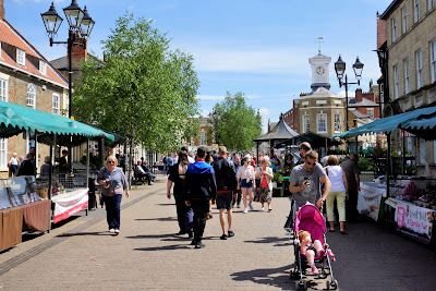 Sunny weather being enjoyed by visitors to Brigg Farmers' Market on Saturday, May 25, 2019 - organised by North Lincolnshire Council