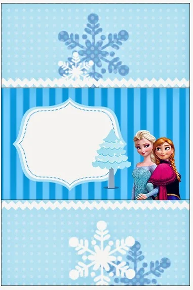 Frozen Christmas in Blue Free Printable labels. 