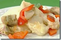 Baccalà in tempura con verdure sott’aceto