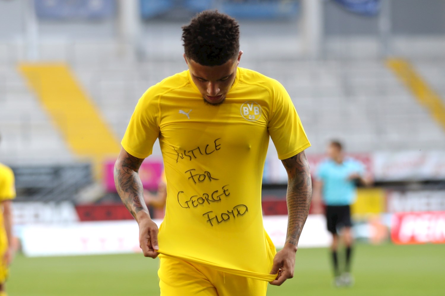 Borussia Dortmund: Jadon Sancho y su emotivo homenaje recordando a George Floyd