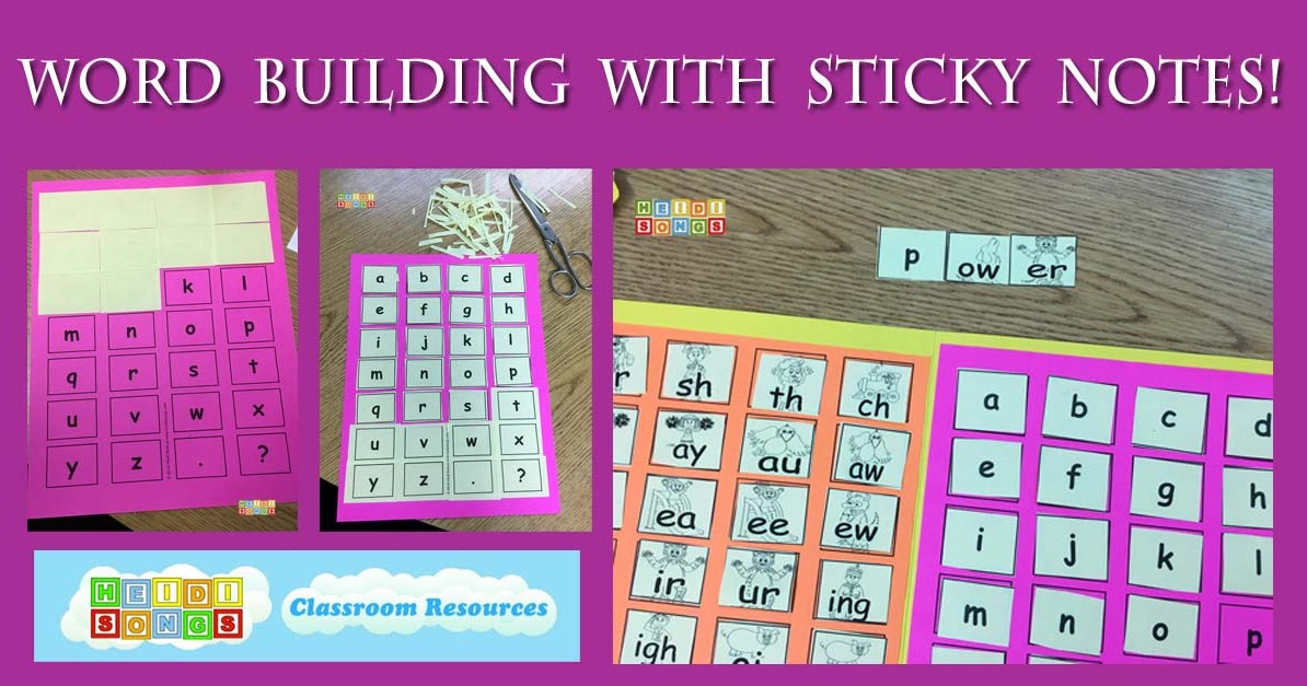 Word Building with Sticky Notes!