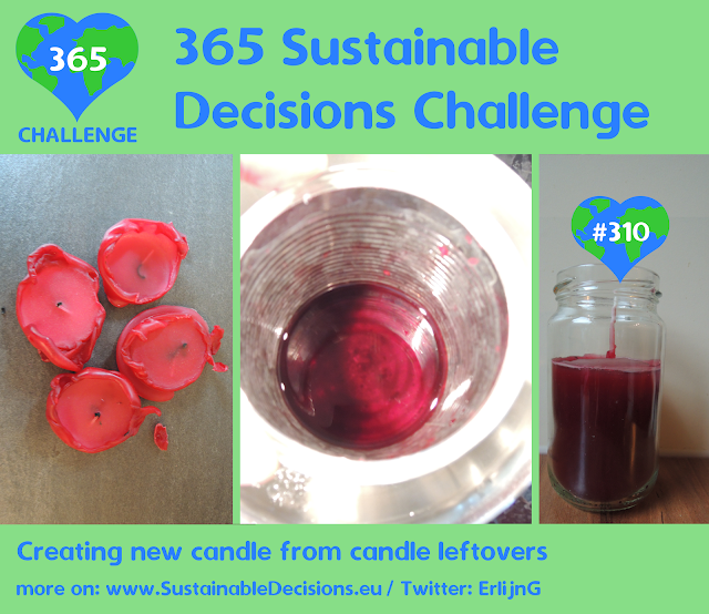 Creating new candle from candle leftovers, reducing waste, sustainability, sustainable living, climate action