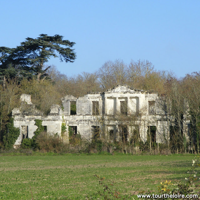 Ruined chateau de la Tourballiere, Indre et Loire, France. Photo by Loire Valley Time Travel.