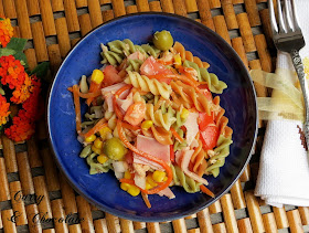 Ensalada de pasta tricolor – Tricolor pasta salad