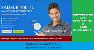 İstanbul Teknik Servis Web Sitesi   Herşey Dahil 100 tl 05417962368