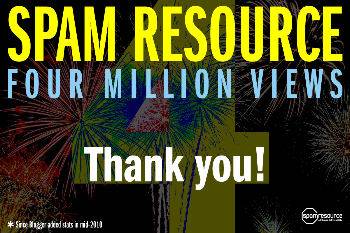 Spam Resource hits 4 million views!