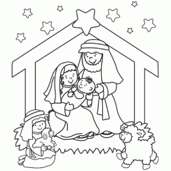 Baby Jesus Coloring Pages