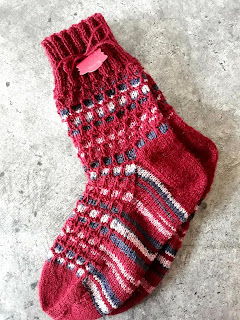 selbst gestrickte Socken