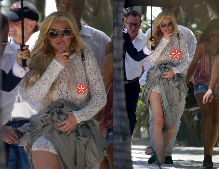 lindsay lohan miami flash. Lindsay Lohan shooting for