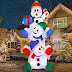 Christmas Inflatable Stacked Snowman with Build-in LEDs Blow Up Inflatables for Xmas Home Indoor and Outdoor Yard Garden Winter Decoration
