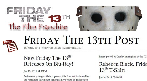 Take Friday the 13th With You In PDF!