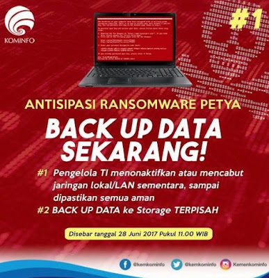 Cara Resmi Dari Kominfo Atasi Serangan Ransomware Petya