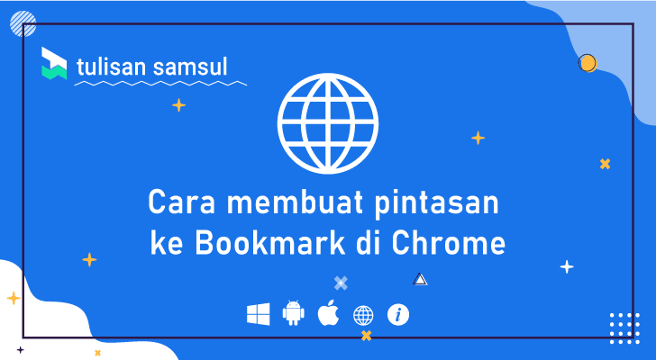 Cara membuat pintasan ke Bookmark di Chrome