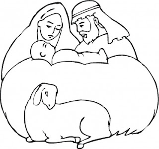 Birth of jesus coloring page