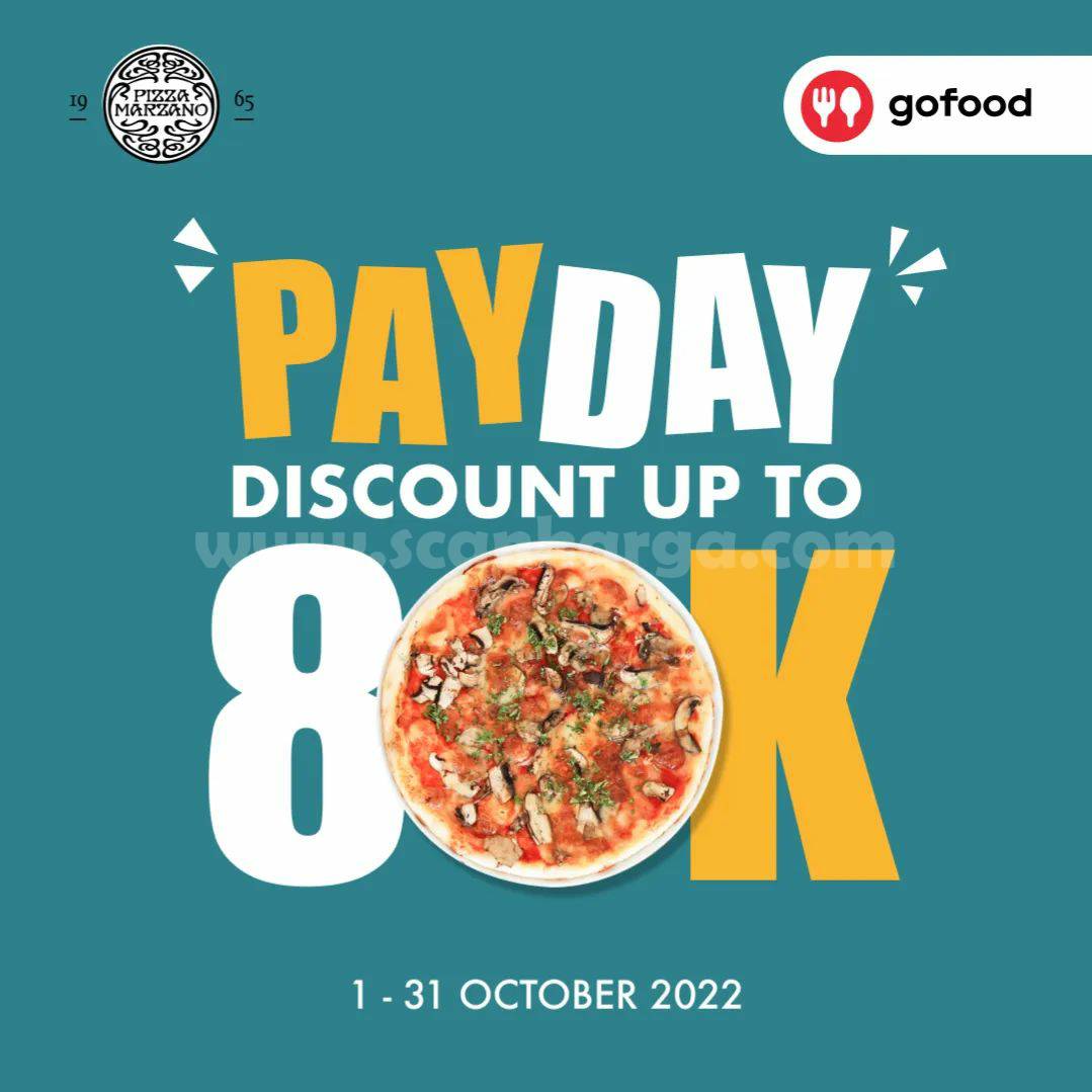 PIZZA MARZANO Promo PAYDAY GOFOOD – DISKON Rp. 80.000