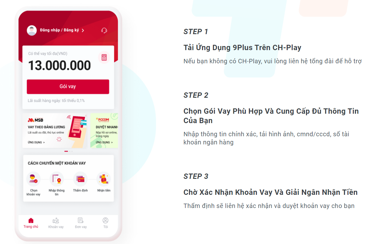 H5 9 Plus Vay Tiền Nhanh, 9 Plus App Nhận 60 Triệu 0% Lãi