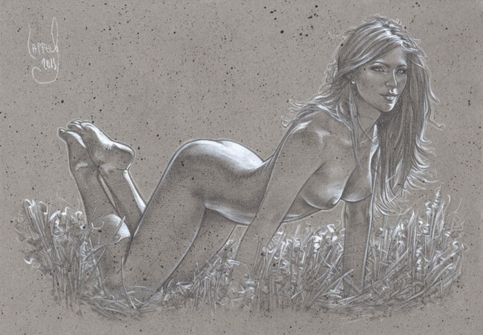 'Allure' Nude Drawing © JEFF LAFFERTY 2015"