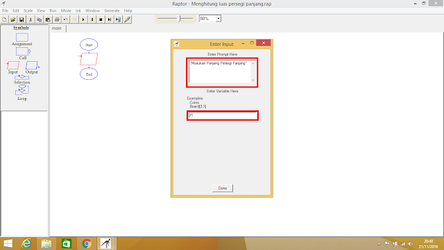 Membuat Flowchart dan Menjalankan Programnya Dengan RAPTOR 
