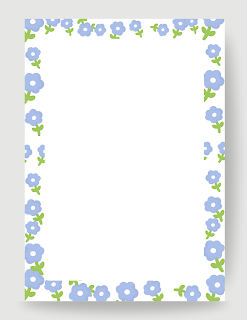 Blue-themed printable border – perfect for planners or letters