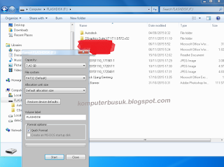 tutorial cara memformat flashdisk dan harddisk external dengan mudah dan cepat.