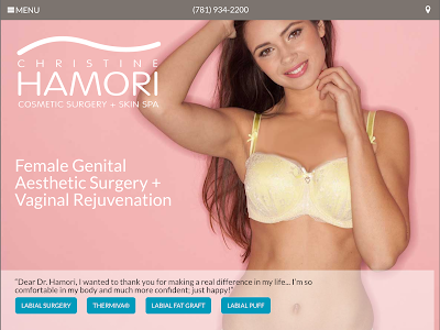 labiaplasty website screenshot