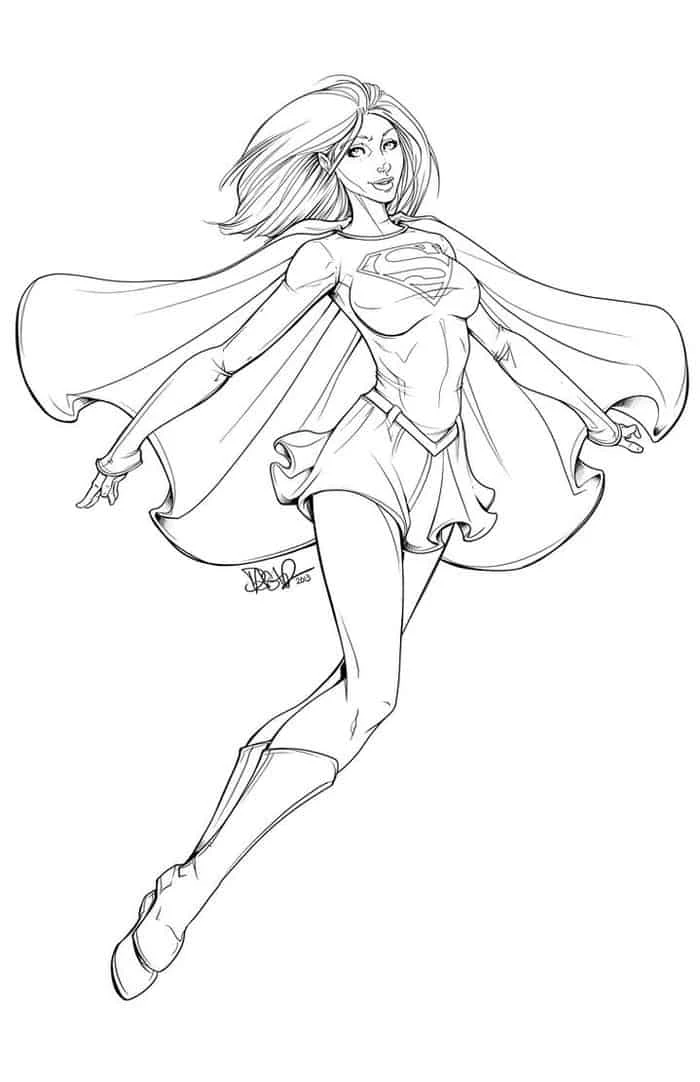 Supergirl Coloring Pages