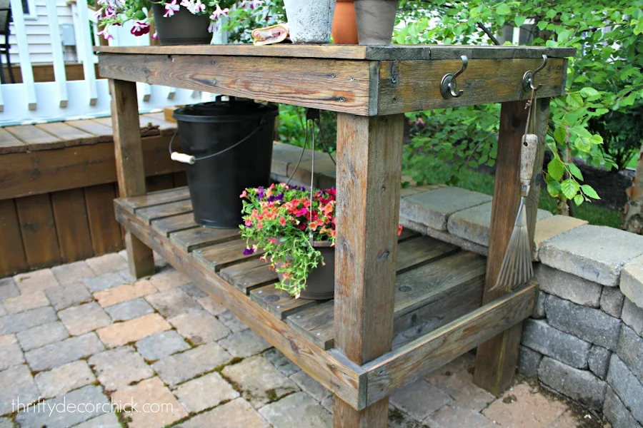 DIY potting bench