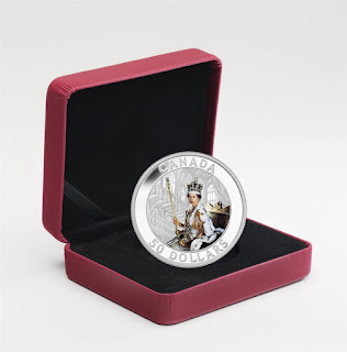 Canada 50 Dollars Silver Coin 2013 Coronation of Queen Elizabeth II