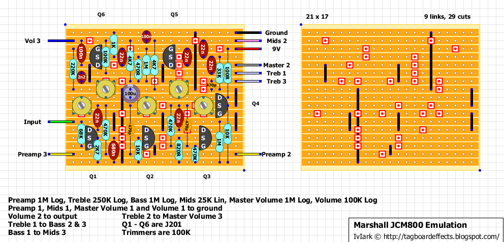 Guitar Fx Layouts Marshall Jcm800 Emulation