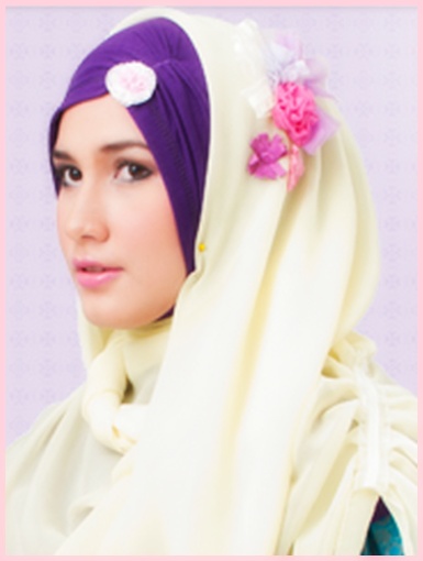 Contoh kreasi model jilbab cantik 