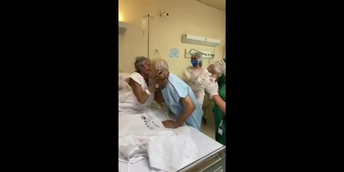 Casal de idosos se reencontram dentro do Hospital Regional do Cariri durante tratamento da Covid-19