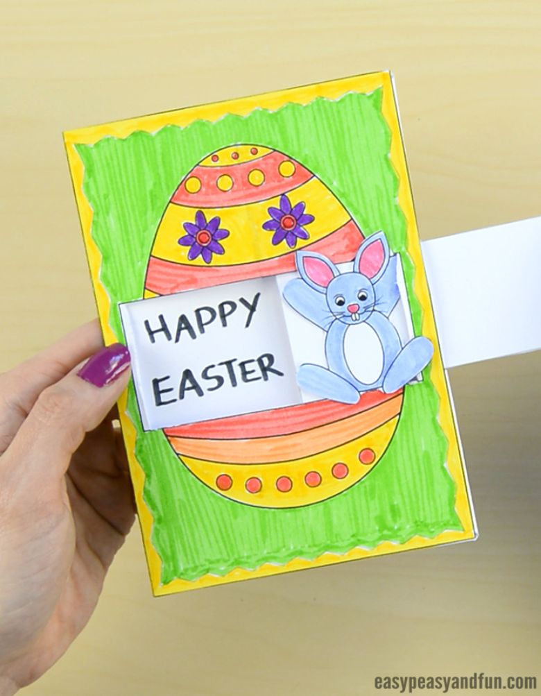 homemade hidden message Easter card