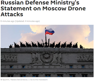 로씨야 수도 모스크바에 대한 무인기 공격에 대한 로씨야 국방장관 발표 - Russian Defense Ministry