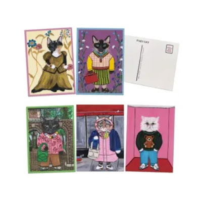 Cat Correspondence Cards by Carly Beck.