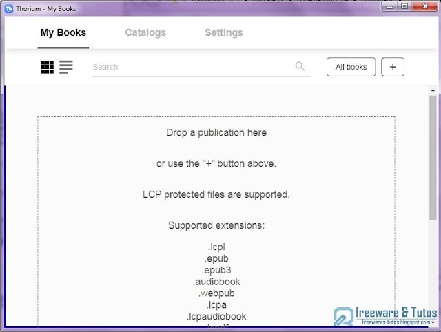 Thorium Reader : un lecteur d'ebooks (Epub, PDF, BD, livres audio) de qualité